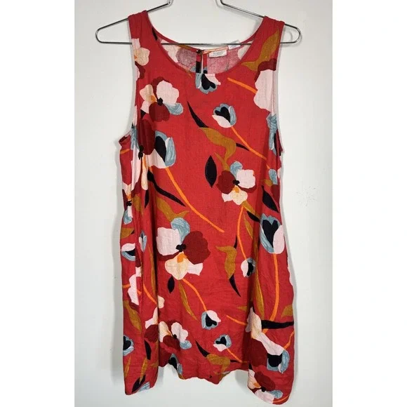 Sigrid Olsen | Dresses | Sigrid Olsen Red Floral Sleeveless 0 Linen Dress Pockets Size L Lagenlook | Poshmark Sigrid Olsen | Dresses | Sigrid Olsen Red Floral Sleeveless 0 Linen Dress Pockets Size L Lagenlook | Poshmark